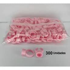 KIT 300 Anéis batoque Descartáveis Cola Alongamento de Cílios , Henna , Sobrancelhas , Anel