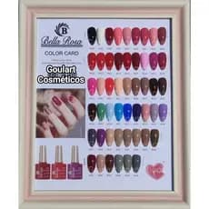 Kit 50 Esmalte em 12ml Gel Bella Rosa Cores Sortidas Atacado Revenda Preto Branco Rosa  Lilas Nude