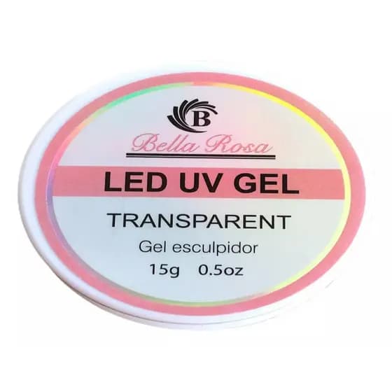 Gel Transparente  Bella Rosa 15g Profissional Uv Led Alongamento Unhas Acrigel Fibra Nails - Clear