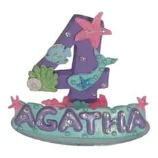 vela aniversario ,topo de bolo sereia ,Ariel , Disney festas e decoração.