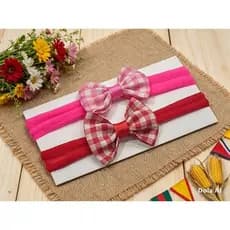kit com 2 faixinhas laço bebê junino xadrez .