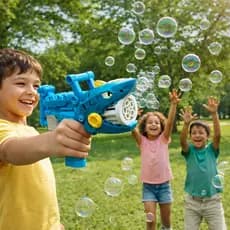 Pistola Bolhas Agua Tubarao Brinquedo Infantil Bolinhas Diversao Verão