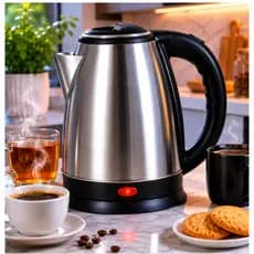 Chaleira Elétrica Inox 1,8L 1000W 127V 220 v  Água Quente Rápida Ideal