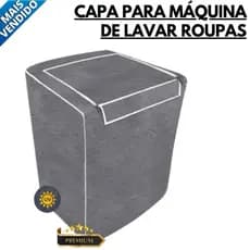 Capa para Máquina de Lavar Impermeável com Zíper Cinza Flanelada Korino Florido Vários Tamanhos - Envio Full