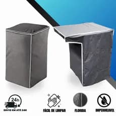 Capa Tanquinho Impermeável Korino Flanelada Florida Colomarq Varios Tamanhos com/sem Esfregador 10 12 13 14 16 18 20kg