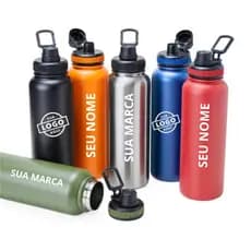 Garrafa Termica 1,2 Litros Personalizado seu Nome Logo ou Sua Marca Parede Dupla Aço Inox