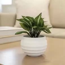 Mini Planta Artificial Decorativa com Vaso | Arranjo Realista para Casa e Escritório