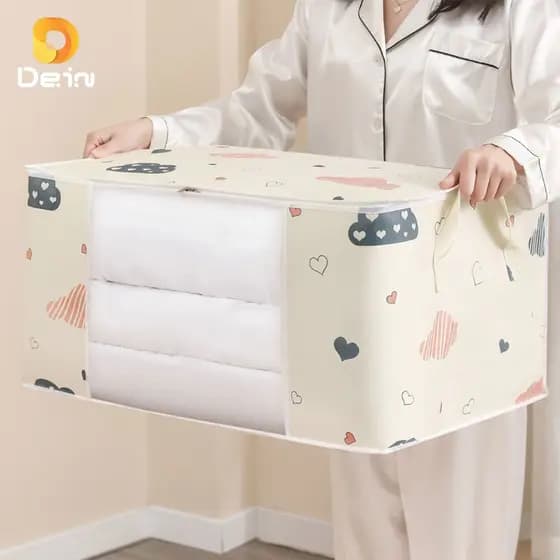 Caixa Organizadora Flexível Closet Roupa Cobertor Casacos Armário