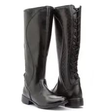 Bota Montaria Feminina Cano Alto Courino Confort Outono Inverno Promoção Barato Envio Ja