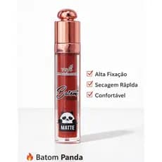 Batom Líquido Matte Yoyo Cor 5 Maquiamor Panda Alta Fixação Secagem Rápida Longa Duração Confortável