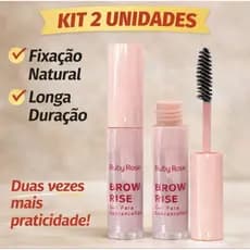 Kit 2 unidades Gel Sobrancelha Brow Rise Ruby Rose Incolor Fixa Modela Longa Duração Natural