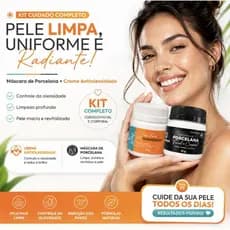 Kit Máscara de Porcelana + Creme Facial Antioleosidade 50g | Controle da Oleosidade Limpeza Profunda Redução dos Poros