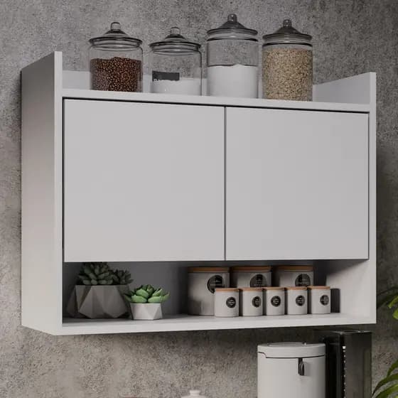 Armário Aéreo Cozinha Multiuso Cecília 70cm 02 Portas