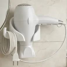 Suporte Secador De Cabelo Parede Organizador Banheiro + Fita E Parafuso
