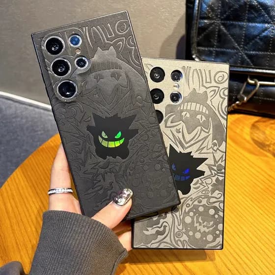 Capa De Couro Fantasma Geng De Luxo Para Samsung Galaxy S25 S24 S23 S22 Ultra S25 + Plus Telefone À Prova De Choque