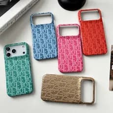Capa De Telefone De Couro De Luxo De Marca Moderna Para iPhone 17 16 15 14 Pro Max À Prova De Choque