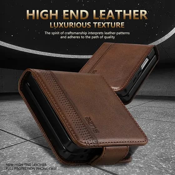 Moda De Luxo Dobrável Couro Caso Telefone Para Samsung Z Flip 7 6 5 4 3 Capa De À Prova De Choque