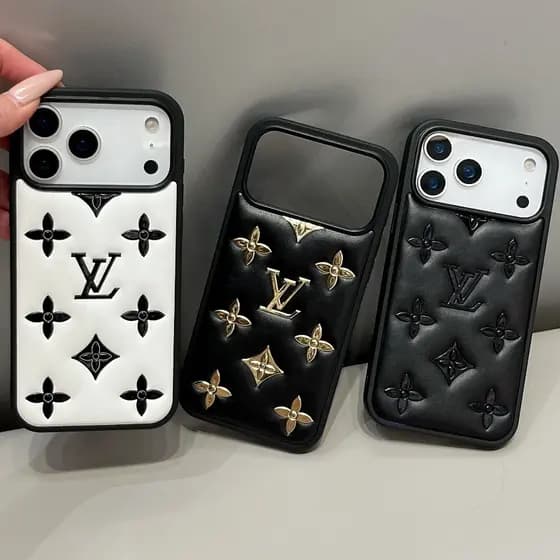 Capa De Telefone 3D De Couro Em Relevo De Luxo Fornece Proteção Máxima Contra Impacto Para iPhone 17 16 15 14 13 ProMax