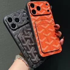 Shuang Luxo Couro Slot Para Marca De Moda Cartão Silicone Caso iPhone 17 16 15 14 13 Pro Max