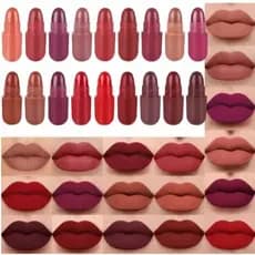 Batom cápsula colorida ~  brilho labial à prova d'água e de longa duração ~ batom brilhante
