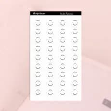 Adesivos Funcionais Circulares Trabalho – Planner - Bullet Journal - Agendas