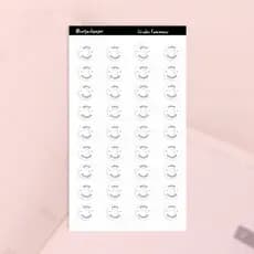 Adesivos Funcionais Circulares Estudo – Planner - Bullet Journal - Agendas