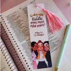 Marca Página 4x17 Dia das Mulheres com Tassel - 10 Unidades