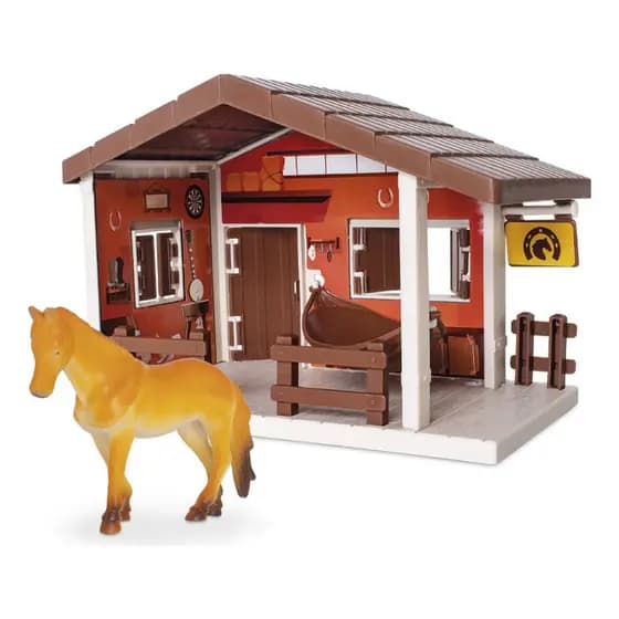 Brinquedo Cenário De Faroeste Brinquedo Playset Com Casinha E Cavalo menino menina fazenda