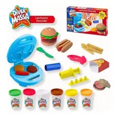 Massinha De Modelar  slime infantil brinquedo - Diver Massa Lanchonete Divertida menino menina