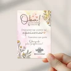 Cartão de Agradecimento Personalizado com LOGO