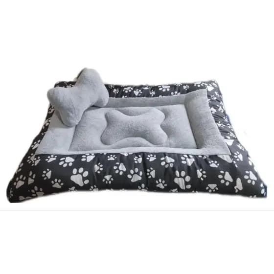 colchonete tapete soft para cães e gatos Black cinza