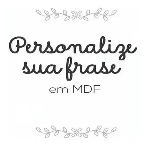 Frase Personalizada em MDF Lettering Personalize Kit Palavras Parede Variados + Mini aplique