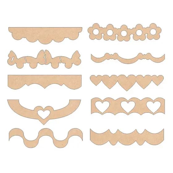 Kit 10 Réguas Barrados Para Patchwork em mdf Cru  e Panos de Prato artesanato decoração enfeite dese