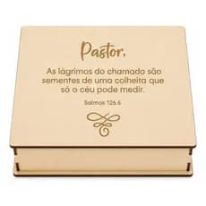 Presente para Pastor Caixa MDF Personalizada Homenagem Dia do Pastor