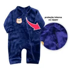 Macacão Romper de recém nascido Bebê Plush E Fleece com Zíper Roupa de Bebê Inverno