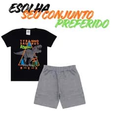Conjunto Menino Infantil Bermuda e Camiseta roupa infantil