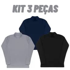Blusa Gola Alta Cacharrel Manga Longa Infantil Segunda Pele Menina ouMenino Roupa de Frio 4 ao 14
