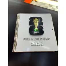 Porta Álbum e Figurinha Copa 2026 Em Mdf | Organizador Futebol