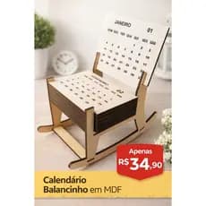 Calendário de mesa em MDF
