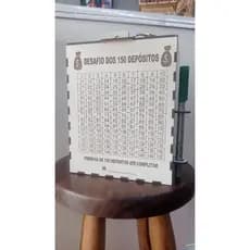 Cofre do desafio dos 150 depósitos, em madeira MDF, Personalizados com times de futebol, envio no mesmo dia