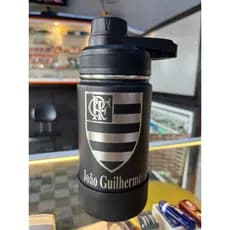 garrafa térmica 350ml personalizada, logo, nome ou desen, enviamos no mesmo diahos
