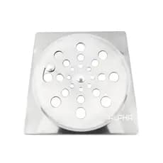 Tampa Ralo Grelha Quadrado 10x10cm Inox Função  Abre / Fecha