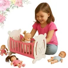 Berço De Brinquedo Para Criança Bonecas Princesa Diversão