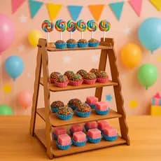 Porta Doces Escada Para Doce E Sobremesas 4 Andares Enfeites