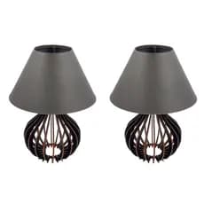 2 Abajur Luminária De Mesa Criado Mudo Decoração Casa