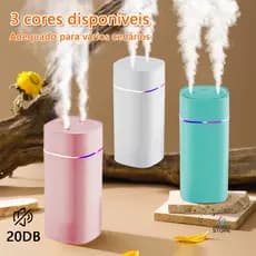 Umidificador De Ar E Aromatizador Grande 600ML Com 2 Saídas De Ar 3 Em 1 Multifuncional Com LED