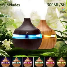 Umidificador E Aromatizador De Ar Grande 8H LED Difusor Elétrico Ultrassónico De Ambiente Portátil Oleos Essenciai