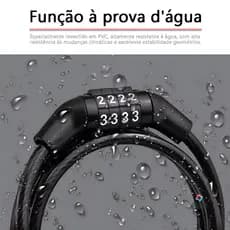 Cadeado De Bicicleta de Aço 100cm com Senha Anti-Furto para Bike Patinete e Capacete Resistente