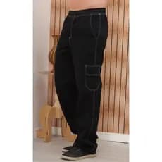 Calça  Cargo Skate Sarja Bolso Lateral Larga Unissex