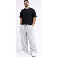 CALÇA DE MOLETOM BAGGY  RETA FORRADA GROSSA INVERNO